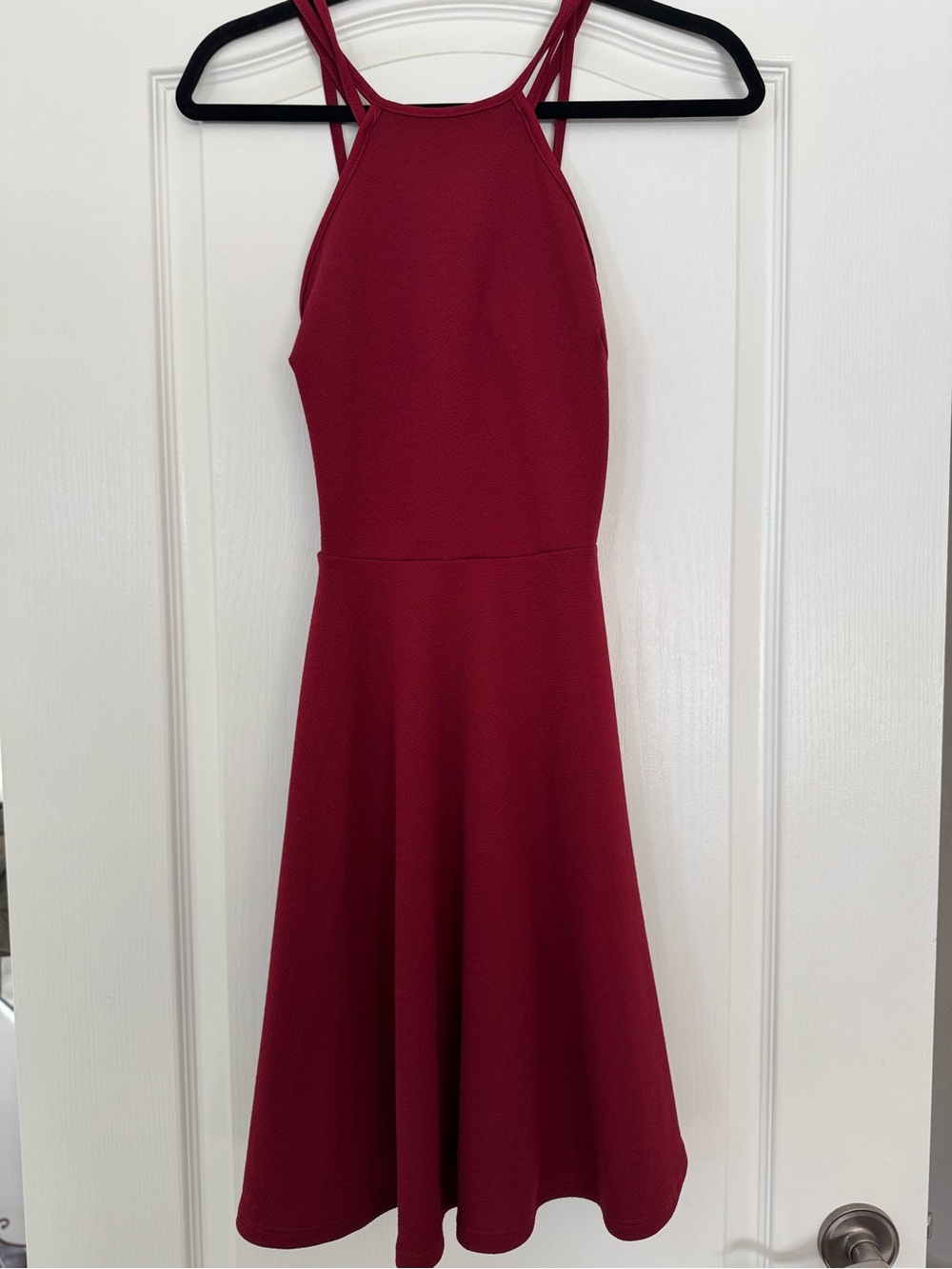 Charlotte Russe Burgundy Halter Midi Dress